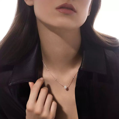 [Okajuri Jewelry]Diamond Necklace 0,20ct Brilliant Shape Joy