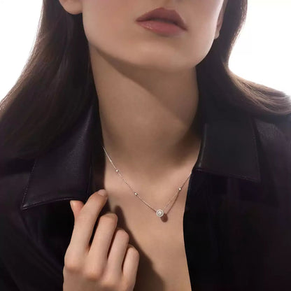 [Okajuri Jewelry]Diamond Necklace 0,20ct Brilliant Shape Joy