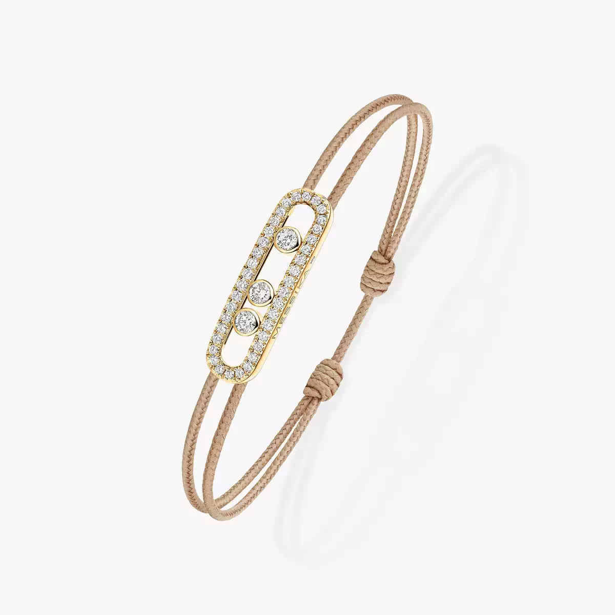 [Okajuri Jewelry]Messika Care(s) pink cord pavé bracelet