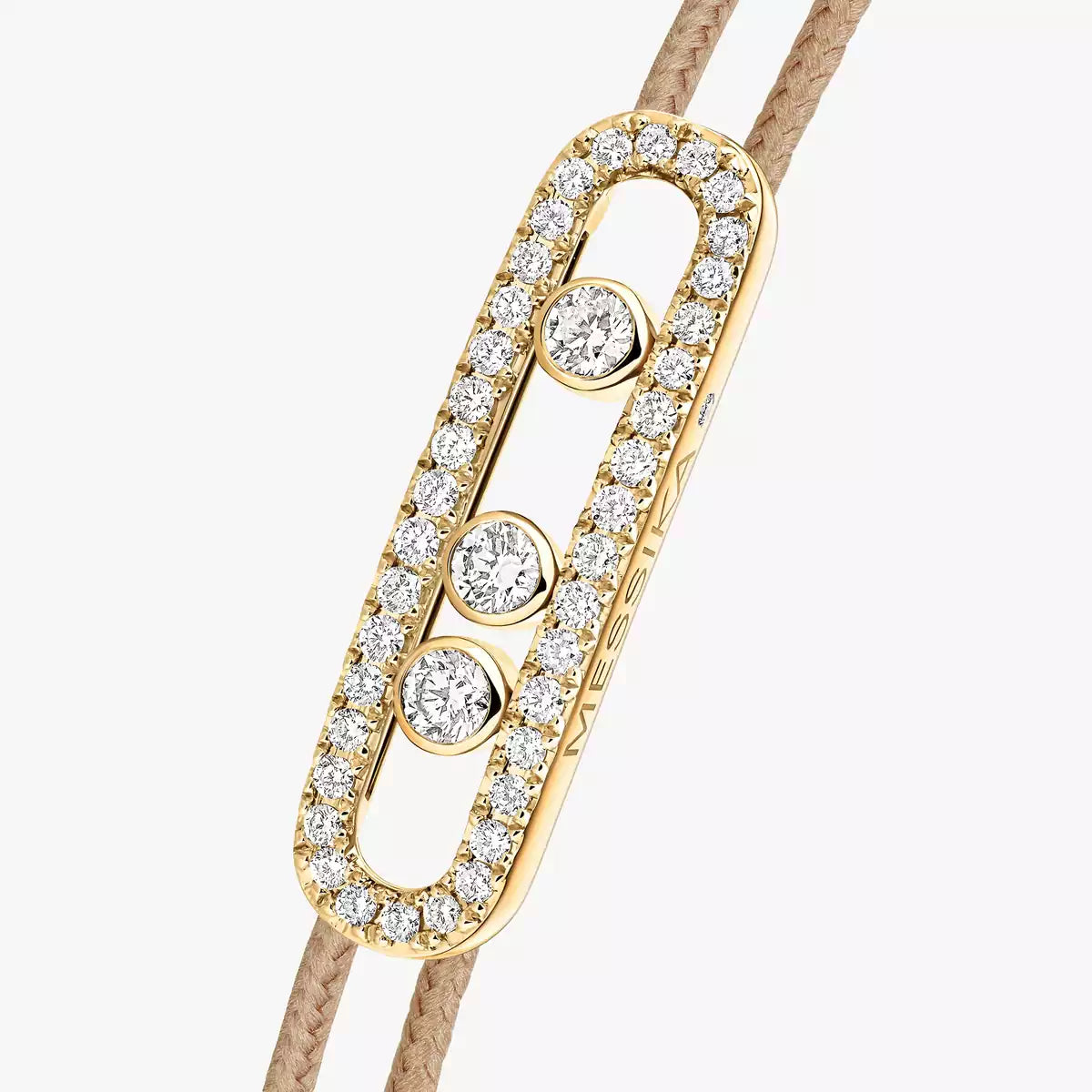 [Okajuri Jewelry]Messika Care(s) pink cord pavé bracelet