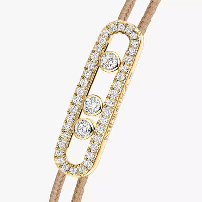 [Okajuri Jewelry]Messika Care(s) pink cord pavé bracelet