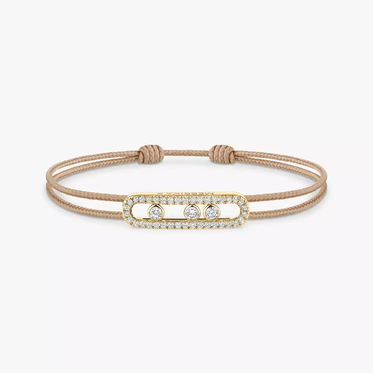 [Okajuri Jewelry]Messika Care(s) pink cord pavé bracelet