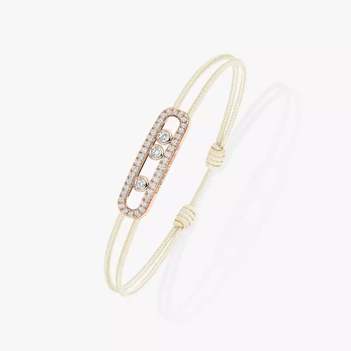[Okajuri Jewelry]Messika Care(s) pink cord pavé bracelet