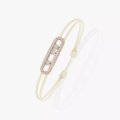 [Okajuri Jewelry]Messika Care(s) pink cord pavé bracelet