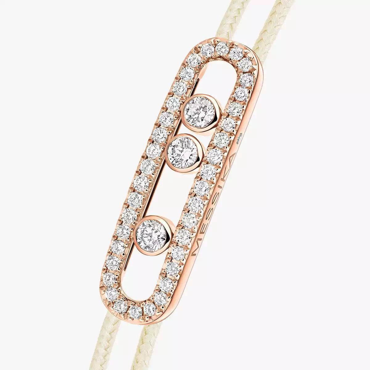 [Okajuri Jewelry]Messika Care(s) pink cord pavé bracelet