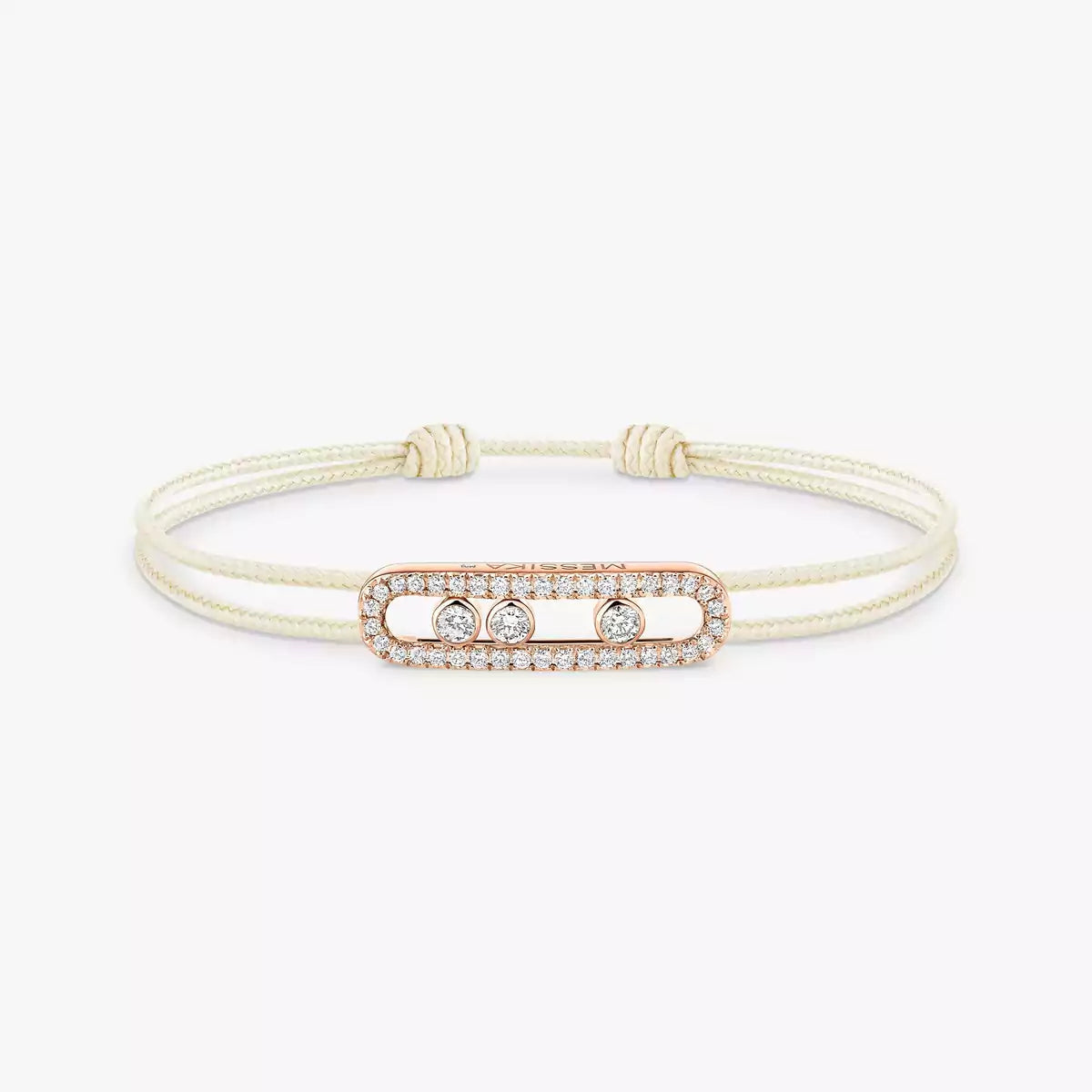 [Okajuri Jewelry]Messika Care(s) pink cord pavé bracelet