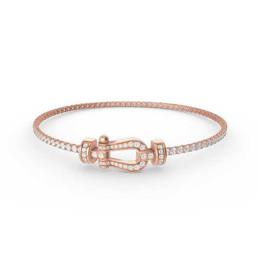 [Okajuri Jewelry]FORCE  HORSESHOE  DIAMOND TENNIS BRACELET