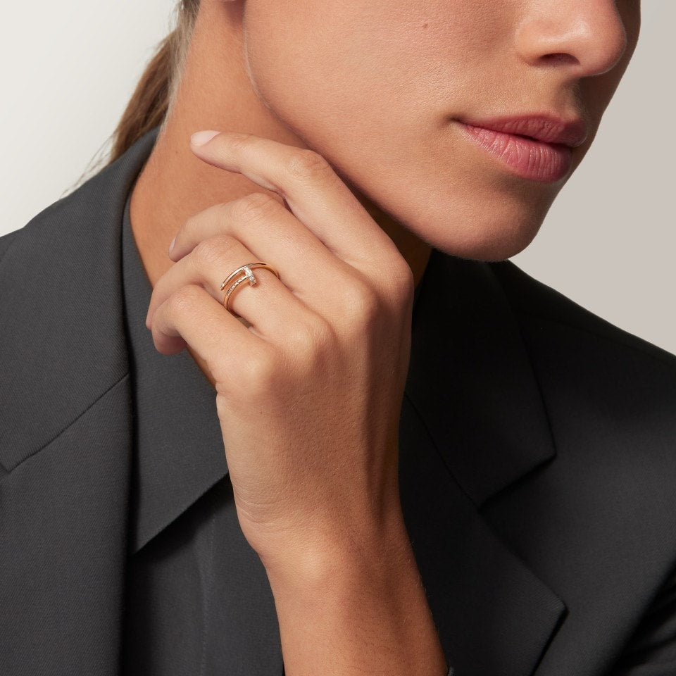 [Okajuri Jewelry] JUSTE 1.8MM HALF DIAMOND RING