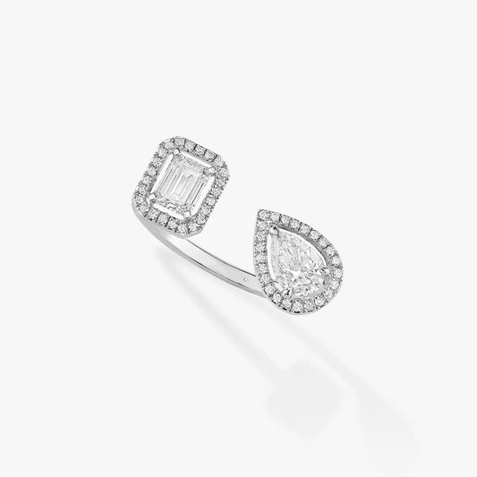 [Okajuri Jewelry]MY TWIN TOI & MOI SILVER DIAMOND RING