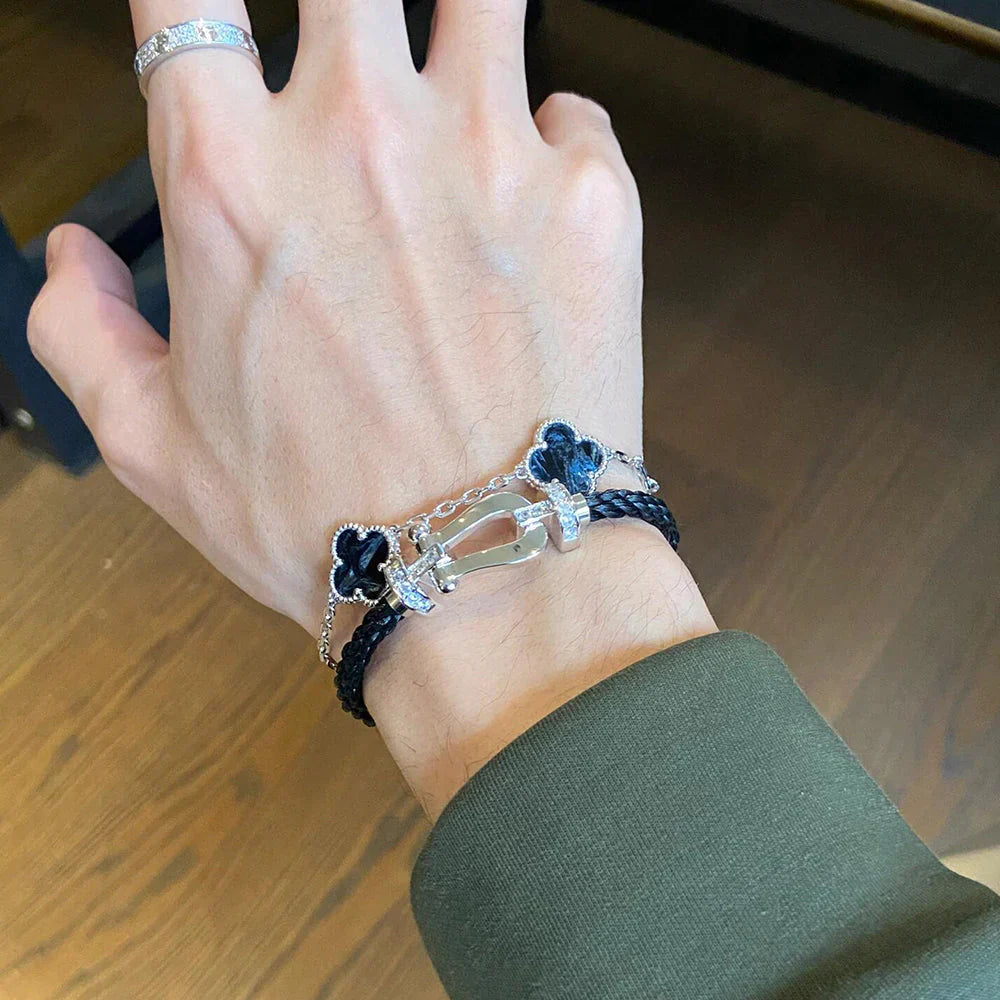 [Okajuri Jewelry] CLOVER 5 MOTIF PIETERSITE BRACELET COLLECTION