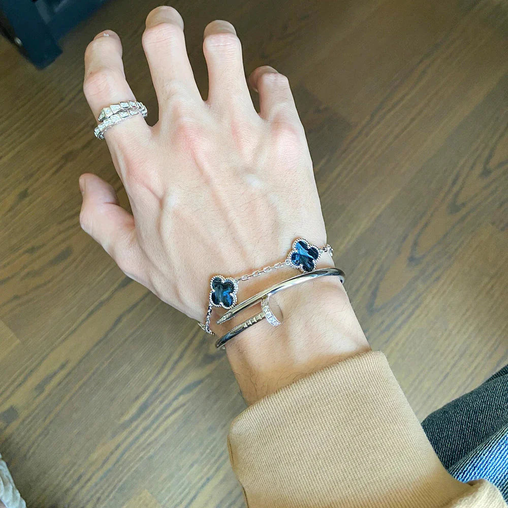 [Okajuri Jewelry]CLOVER 5 MOTIF PIETERSITE BRACELET COLLECTION