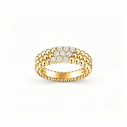 [Okajuri Jewelry]THREE-ROW DIAMOND RING