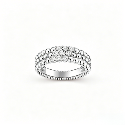 [Okajuri Jewelry]THREE-ROW DIAMOND RING