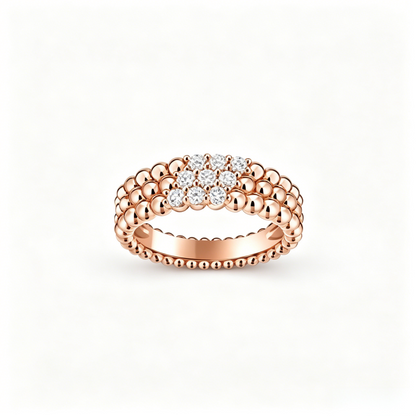 [Okajuri Jewelry]THREE-ROW DIAMOND RING