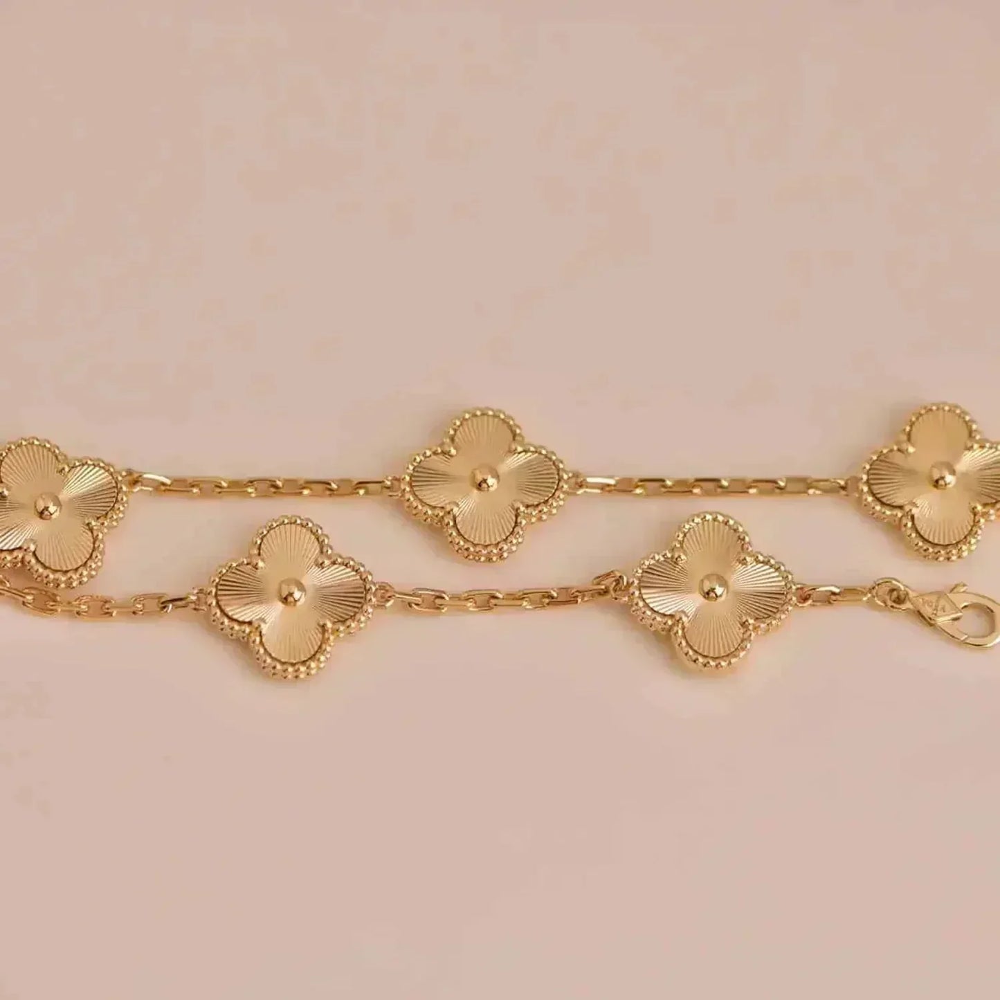 [Okajuri Jewelry]CLOVER 5 FLOWERS LASER BRACELET