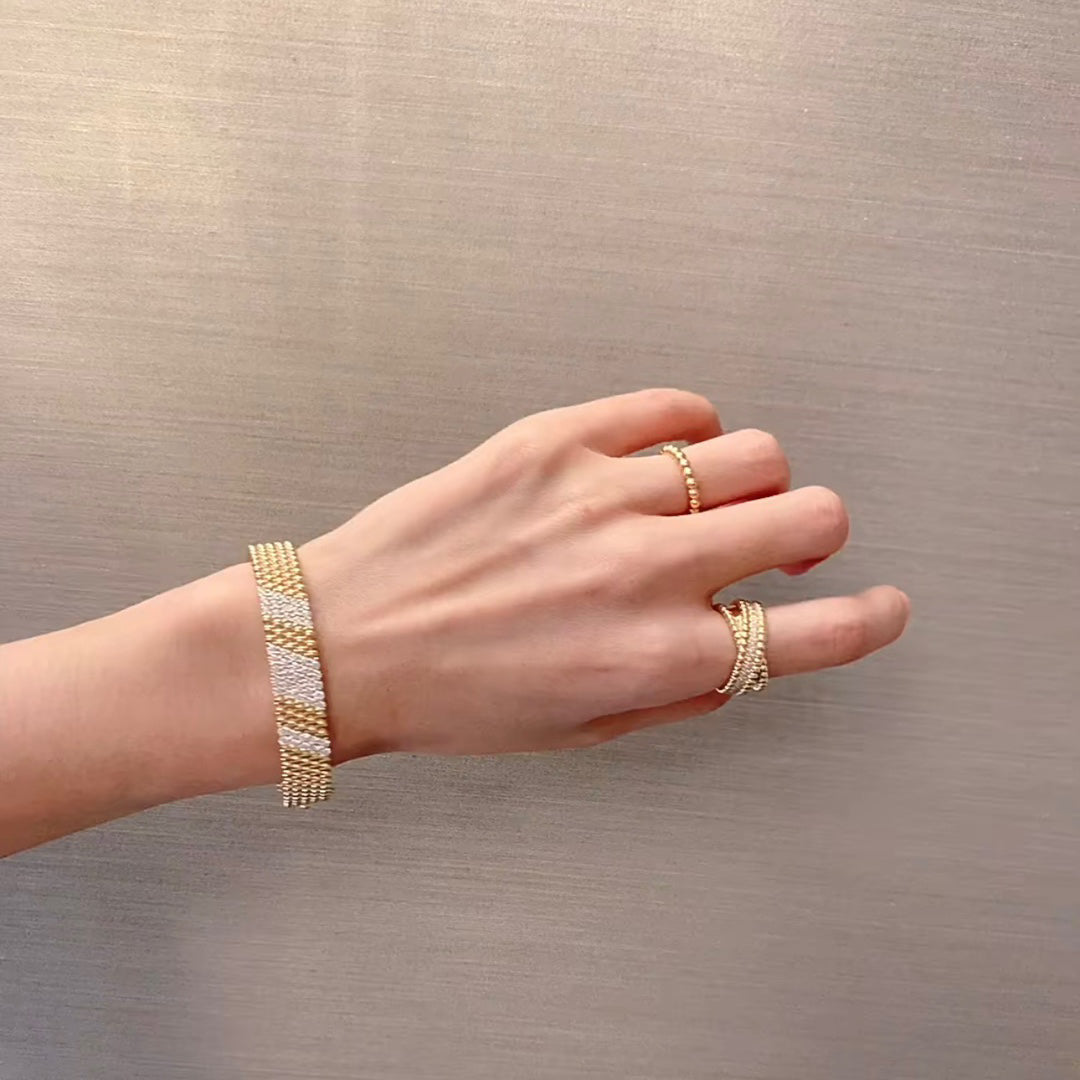 [Okajuri Jewelry] FIVE-ROW DIAMOND BRACELET