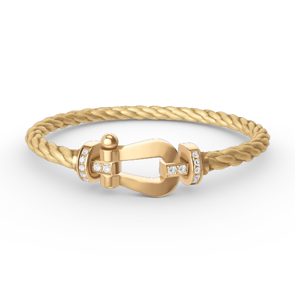 [Okajuri Jewelry]FORCE LARGE HORSESHOE HALF DIAMOND BRACELET GOLD
