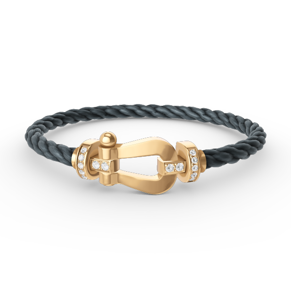 [Okajuri Jewelry]FORCE LARGE HORSESHOE HALF DIAMOND BRACELET GOLD