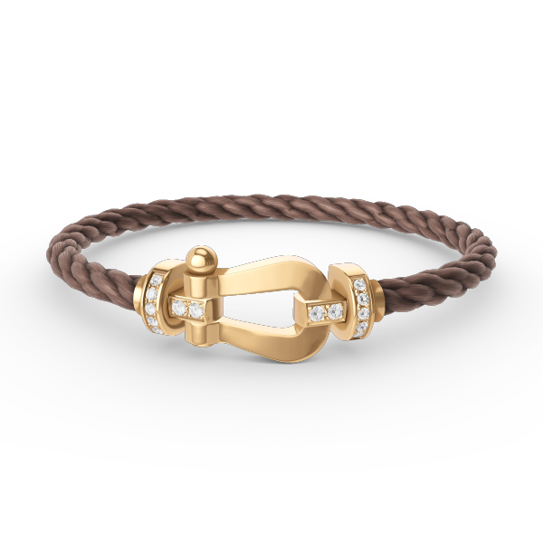 [Okajuri Jewelry]FORCE LARGE HORSESHOE HALF DIAMOND BRACELET GOLD
