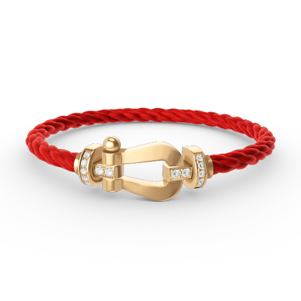 [Okajuri Jewelry]FORCE LARGE HORSESHOE HALF DIAMOND BRACELET GOLD