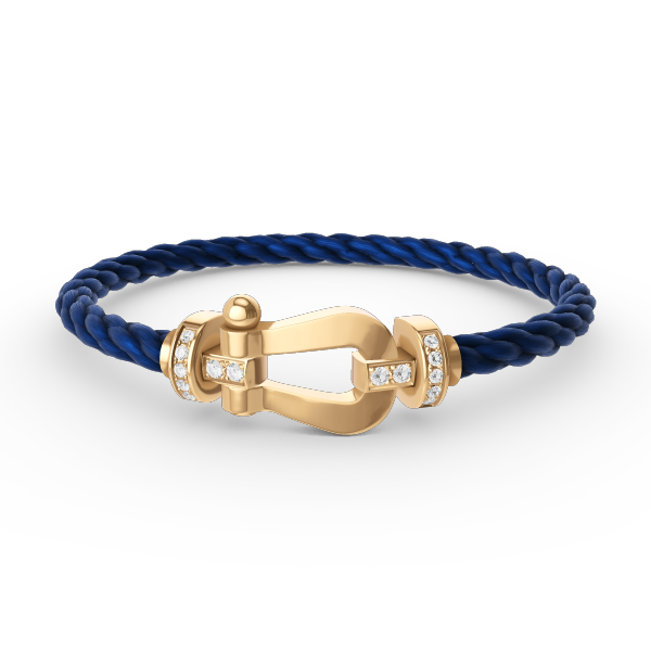 [Okajuri Jewelry]FORCE LARGE HORSESHOE HALF DIAMOND BRACELET GOLD