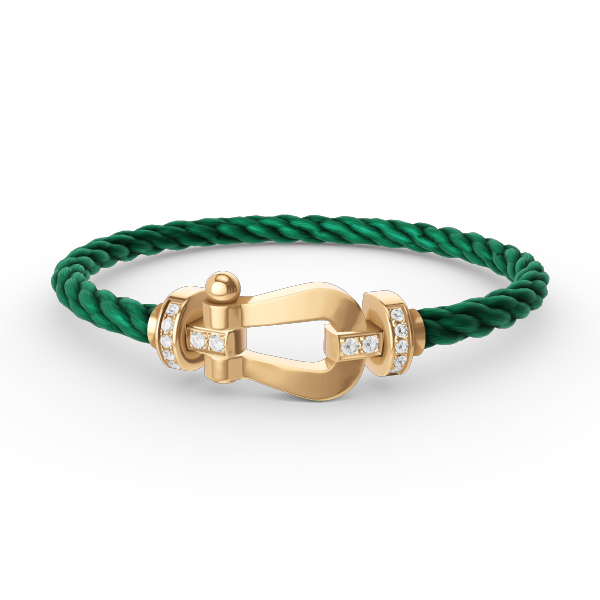 [Okajuri Jewelry]FORCE LARGE HORSESHOE HALF DIAMOND BRACELET GOLD