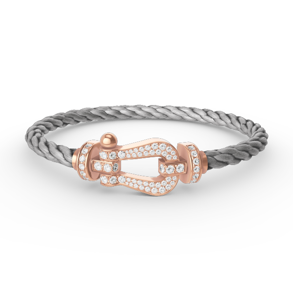 [Okajuri Jewelry]FORCE LARGE HORSESHOE FULL DIAMOND BRACELET ROSE GOLD