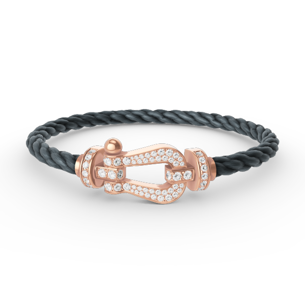 [Okajuri Jewelry]FORCE LARGE HORSESHOE FULL DIAMOND BRACELET ROSE GOLD