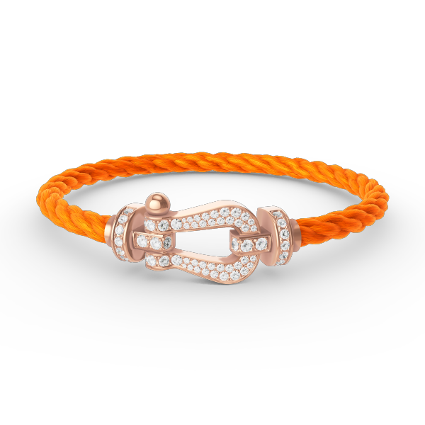 [Okajuri Jewelry]FORCE LARGE HORSESHOE FULL DIAMOND BRACELET ROSE GOLD