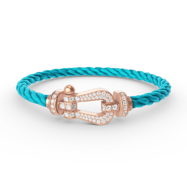 [Okajuri Jewelry]FORCE LARGE HORSESHOE FULL DIAMOND BRACELET ROSE GOLD