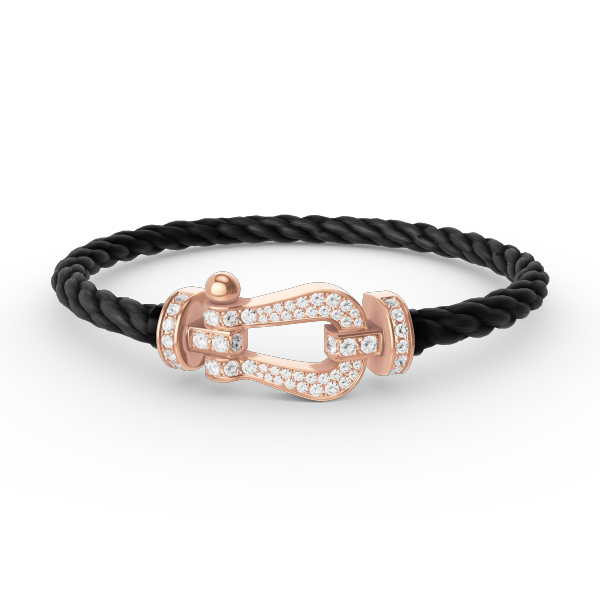 [Okajuri Jewelry]FORCE LARGE HORSESHOE FULL DIAMOND BRACELET ROSE GOLD