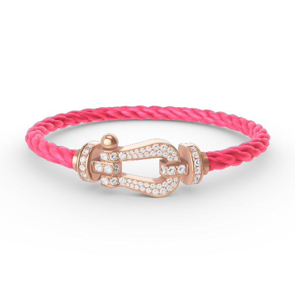 [Okajuri Jewelry]FORCE LARGE HORSESHOE FULL DIAMOND BRACELET ROSE GOLD