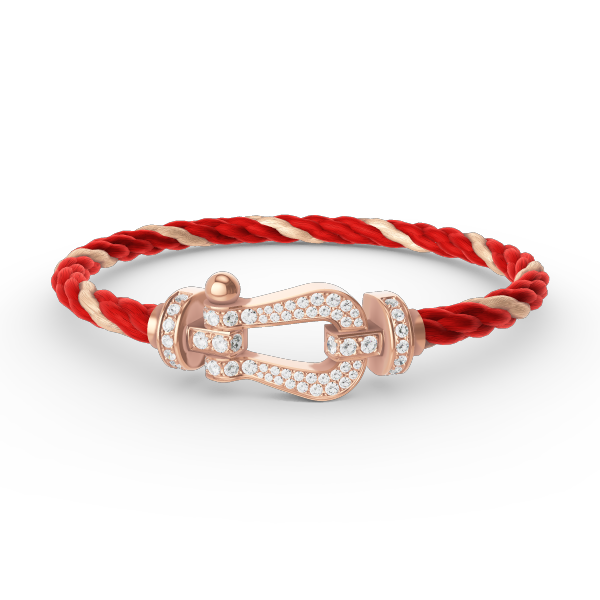 [Okajuri Jewelry]FORCE LARGE HORSESHOE FULL DIAMOND BRACELET ROSE GOLD