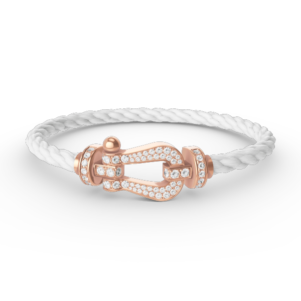 [Okajuri Jewelry]FORCE LARGE HORSESHOE FULL DIAMOND BRACELET ROSE GOLD