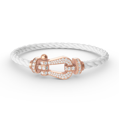 [Okajuri Jewelry]FORCE LARGE HORSESHOE FULL DIAMOND BRACELET ROSE GOLD