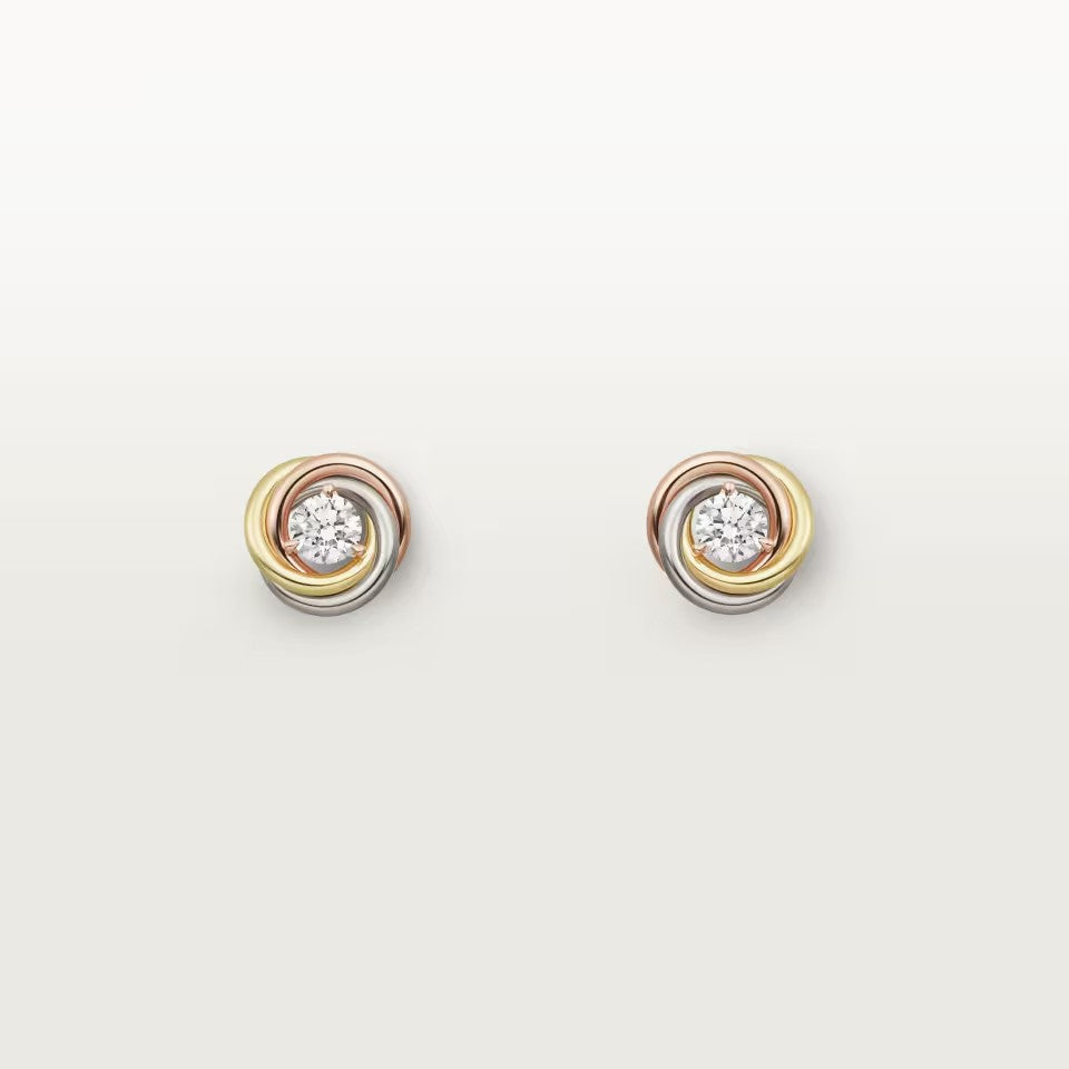 [Okajuri Jewelry] TRINITY STUD DIAMOND EARRINGS