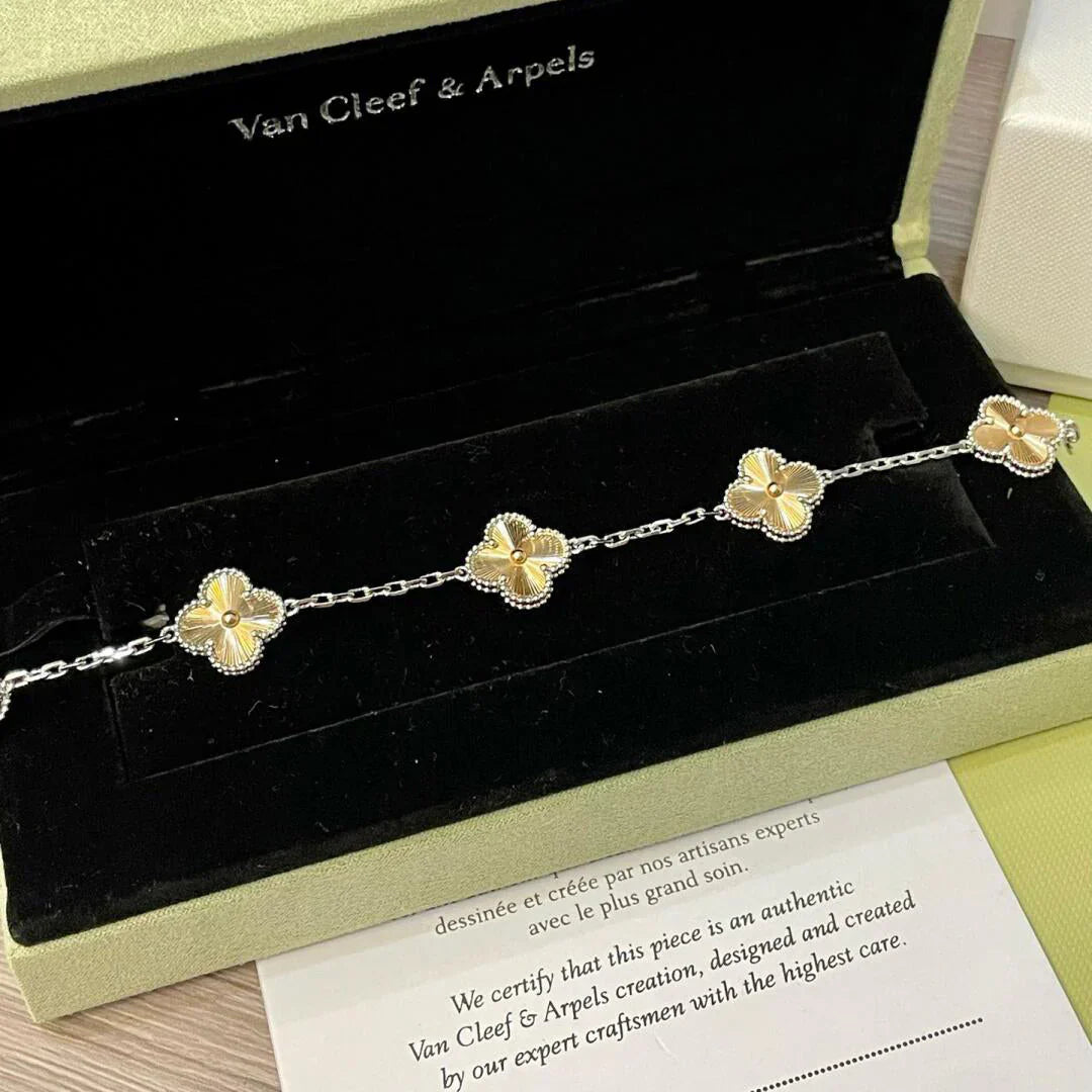 [Okajuri Jewelry]  CLOVER 5 MOTIF LASER BRACELET COLLECTION