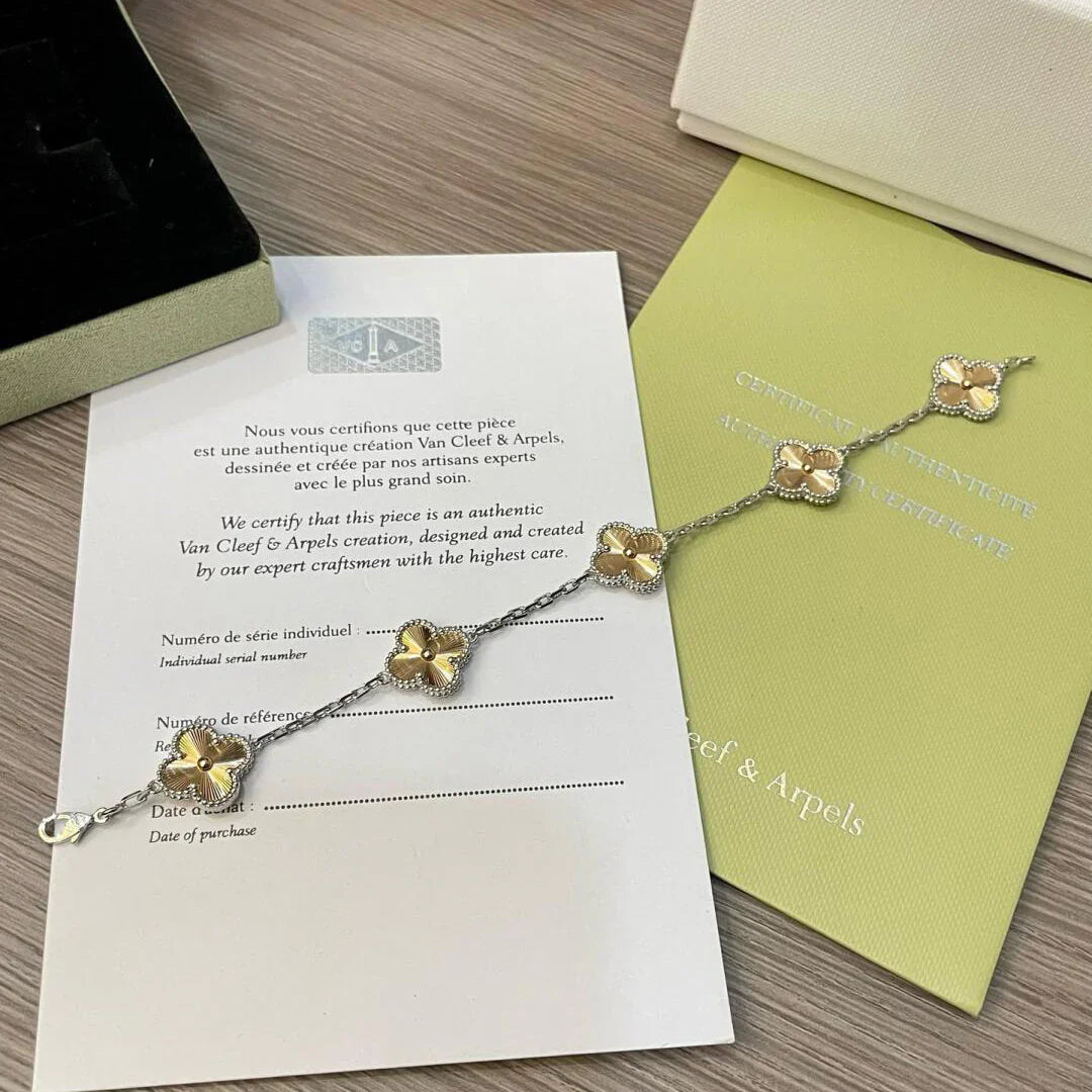 [Okajuri Jewelry] CLOVER 5 MOTIF LASER BRACELET COLLECTION