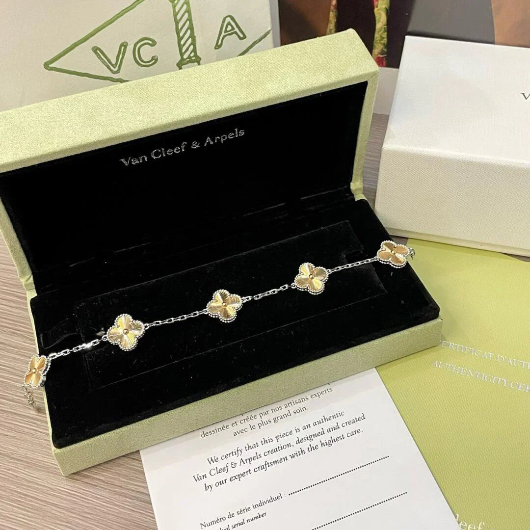 [Okajuri Jewelry]  CLOVER 5 MOTIF LASER BRACELET COLLECTION