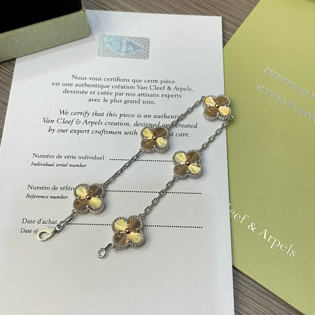 [Okajuri Jewelry] CLOVER 5 MOTIF LASER BRACELET COLLECTION