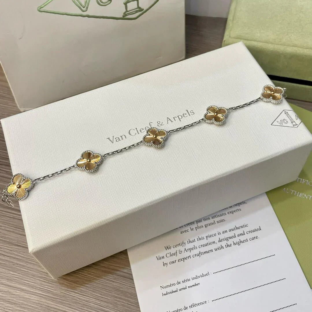 [Okajuri Jewelry]  CLOVER 5 MOTIF LASER BRACELET COLLECTION