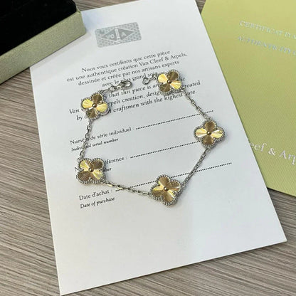 [Okajuri Jewelry]  CLOVER 5 MOTIF LASER BRACELET COLLECTION