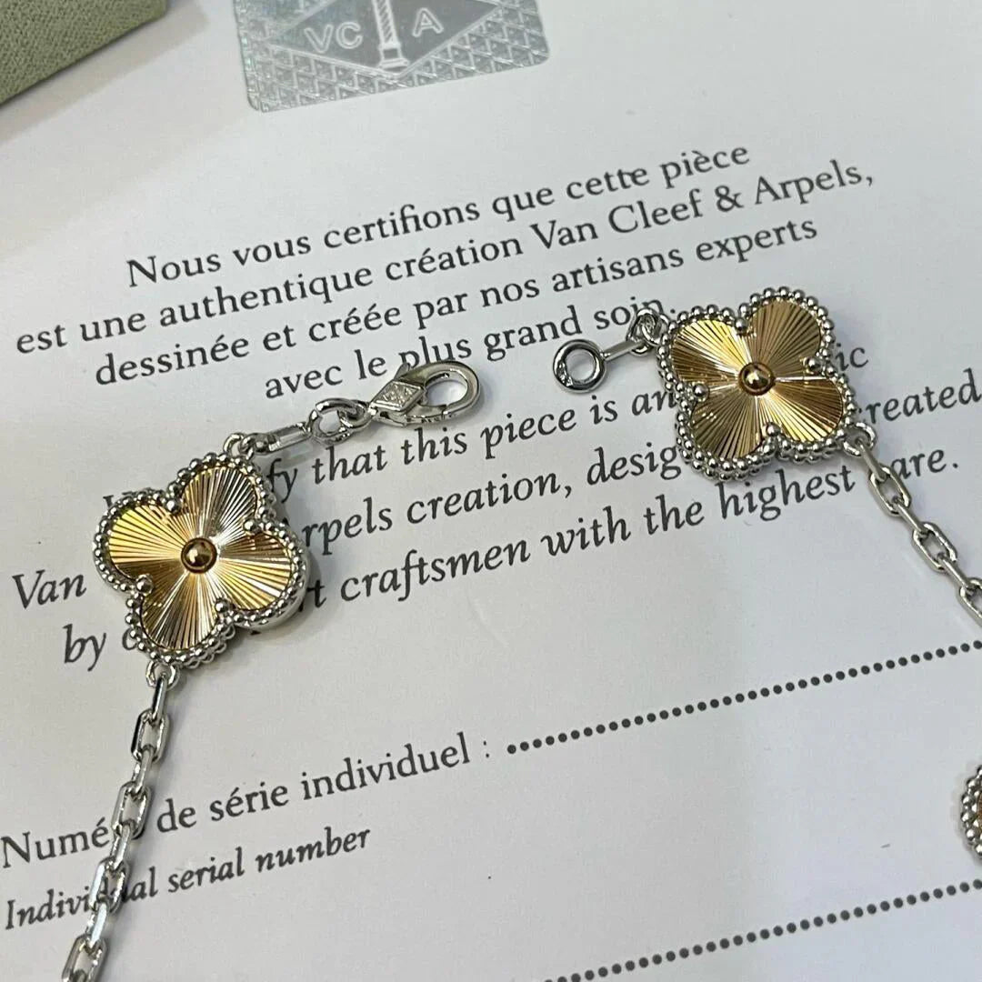 [Okajuri Jewelry]  CLOVER 5 MOTIF LASER BRACELET COLLECTION