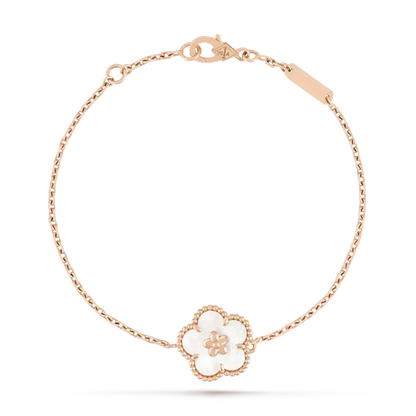 [Okajuri Jewelry]LUCKY WHITE MOP PLUM BLOSSOM  BRACELET
