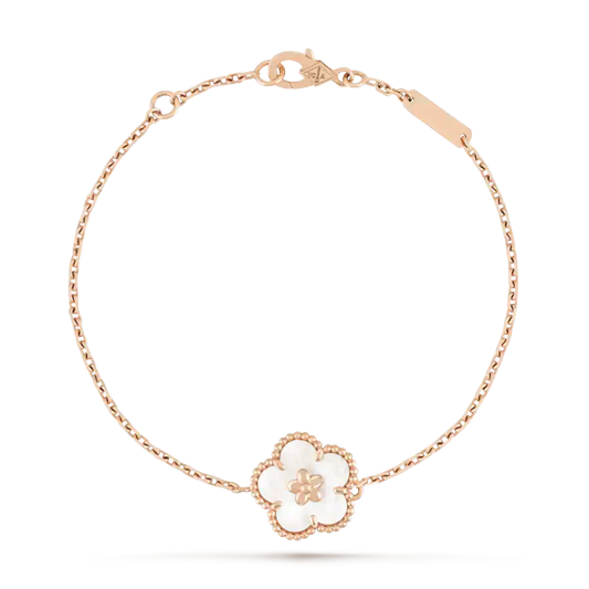 [Okajuri Jewelry]LUCKY WHITE MOP PLUM BLOSSOM  BRACELET