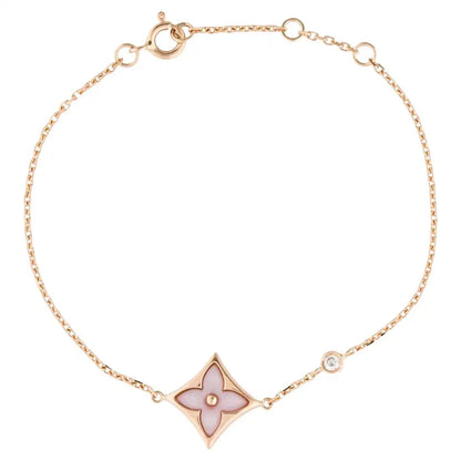 [Okajuri Jewelry]STAR 1 DIAMOND PINK GOLD BRACELET