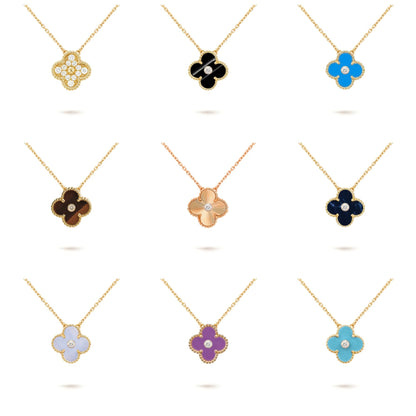[Okajuri Jewelry] CLOVER 15MM DIAMOND SINGLE FLOWER NECKLACE COLLECTION