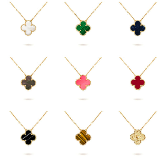 [Okajuri Jewelry] CLOVER 15MM SINGLE FLOWER NECKLACE COLLECTION