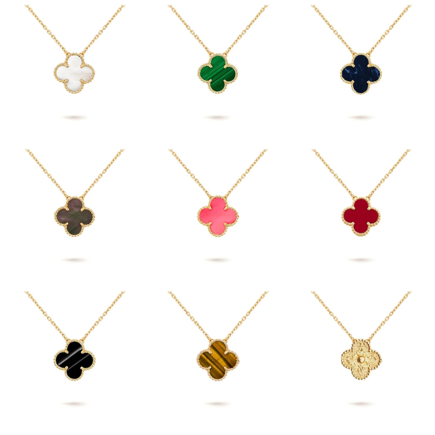 [Okajuri Jewelry] CLOVER 15MM SINGLE FLOWER NECKLACE COLLECTION
