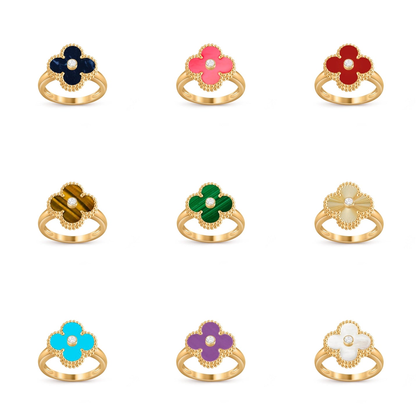 [Okajuri Jewelry] CLOVER DIAMOND RING GOLD COLLECTION